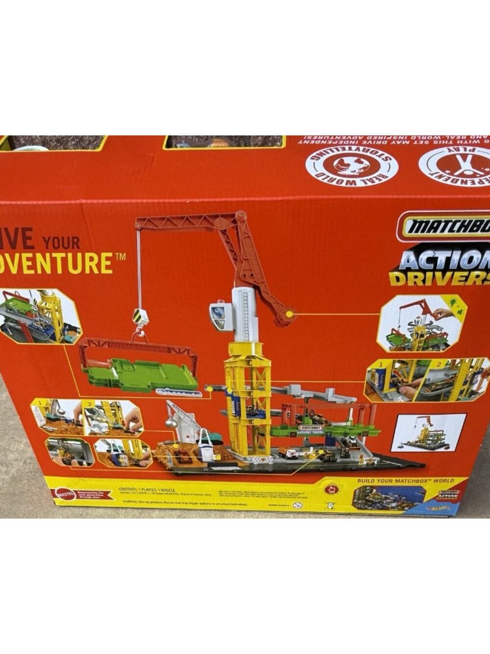Mattel HPD62 Matchbox Action Drivers Epic Construction Yard, Lights and Sounds - Picture 9 of 11